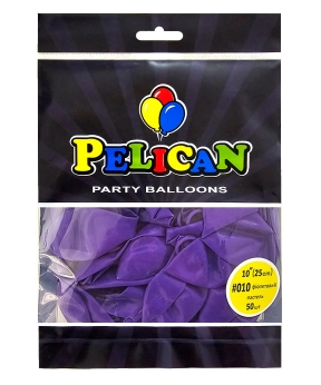 Купить Латексні кульки 10"(25cm) пастель #010 фіолетовий, Pelican 50шт