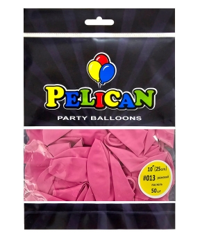 Купить Латексні кульки 10"(25cm) пастель #013 рожевий, Pelican 50шт