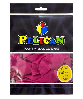 Купить Латексні кульки 10"(25cm) пастель #014 фуксія, Pelican 50шт