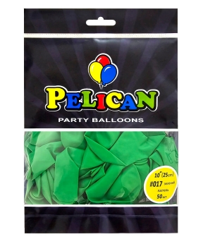 Купить Латексні кульки 10"(25cm) пастель #017 зелений, Pelican 50шт