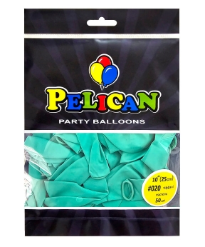 Купить Латексні кульки 10"(25cm) пастель #020 тіффані, Pelican 50шт