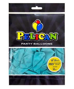 Купить Латексні кульки 10"(25cm) пастель #024 блакитний ніжний, Pelican 50шт