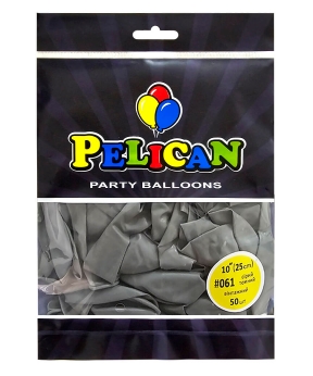 Купить Латексні кульки 10"(25cm) вінтажний #061 сірий темний, Pelican 50шт