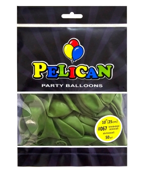 Купить Латексні кульки 10"(25cm) вінтажний #067 оливково- зелений, Pelican 50шт