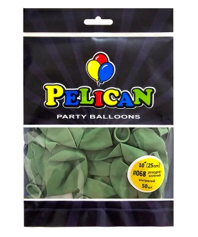 Купить Латексні кульки 10"(25cm) вінтажний #068 резедові- зелений, Pelican 50шт