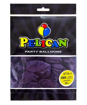 Купить Латексні кульки 10"(25cm) вінтажний #069 синьо- бузковий, Pelican 50шт
