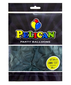 Купить Латексні кульки 10"(25cm) вінтажний #081 зелено- синій, Pelican 50шт