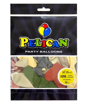 Купить Латексні кульки 10"(25cm) вінтажний #098 асорті кольорів, Pelican 50шт