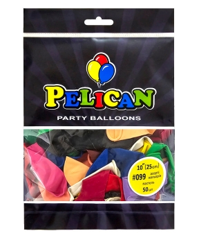 Купить Латексна кулька 10"(25cm) пастель #099 асорті кольорів, Pelican 50шт