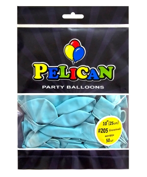 Купить Латексні кульки 10"(25cm) макарун #205 блакитний, Pelican 50шт