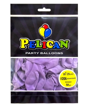 Купить Латексні кульки 10"(25cm) макарун #206 фіолетовий, Pelican 50шт