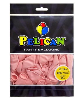 Купить Латексні кульки 10"(25cm) макарун #207 рожевий ніжний, Pelican 50шт