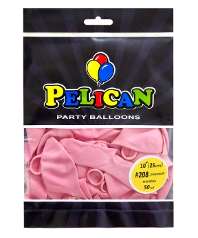 Купить Латексні кульки 10"(25cm) макарун #208 рожевий, Pelican 50шт