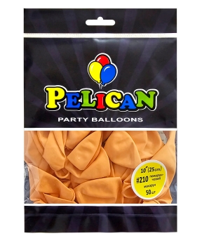 Купить Латексні кульки 10"(25cm) макарун #210 помаранчевий, Pelican 50шт