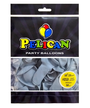 Купить Латексні кульки 10"(25cm) макарун #213 сірий світлий, Pelican 50шт