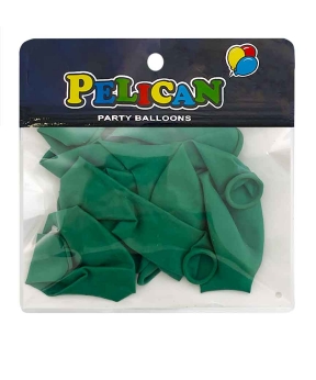 Купить Латексні кульки 10"(25cm) пастель #019 зелений темний, Pelican 10шт