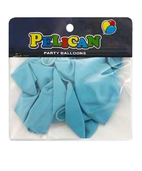 Купить Латексні кульки 10"(25cm) пастель #024 блакитний ніжний, Pelican 10шт