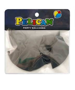 Купить Латексні кульки 10"(25cm) пастель #028 чорний, Pelican 10шт
