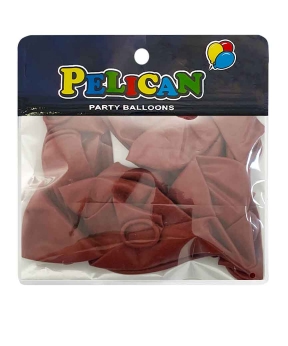 Купить Латексні кульки 10"(25cm) пастель #030 червоно- коричневий, Pelican 10шт