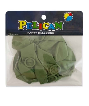 Купить Латексні кульки 10"(25cm) вінтажний #066 зелений авокадо, Pelican 10шт