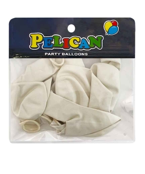 Купить Латексні кульки 10"(25cm) макарун #201 білий, Pelican 10шт