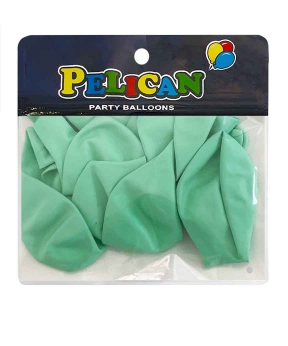 Купить Латексні кульки 10"(25cm) макарун #202 зелений, Pelican 10шт