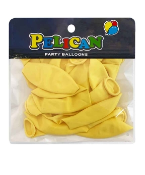 Купить Латексні кульки 10"(25cm) макарун #211 жовтий, Pelican 10шт