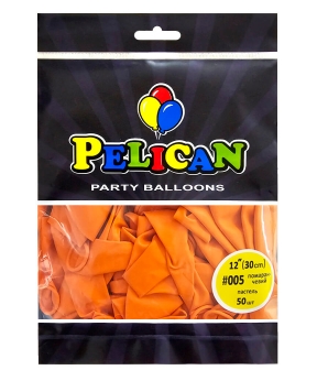 Купить Латексні кульки 12"(30cm) пастель #005 помаранчевий, Pelican 50шт