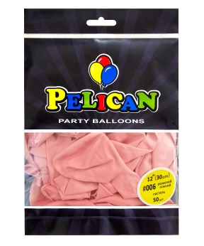 Купить Латексні кульки 12"(30cm) пастель #006 рожевий ніжний, Pelican 50шт