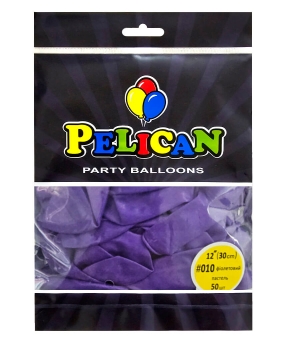 Купить Латексні кульки 12"(30cm) пастель #010 фіолетовий, Pelican 50шт