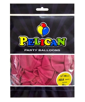 Купить Латексні кульки 12"(30cm) пастель #014 фуксія, Pelican 50шт