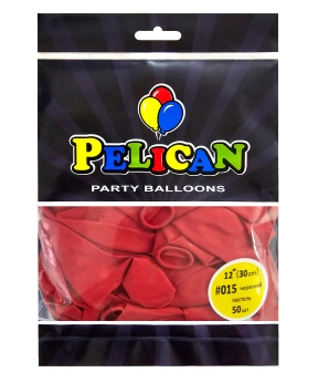 Купить Латексні кульки 12"(30cm) пастель #015 червоний, Pelican 50шт