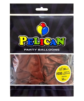 Купить Латексні кульки 12"(30cm) пастель #030 червоно- коричневий, Pelican 50шт