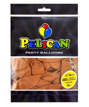 Купить Латексні кульки 12"(30cm) вінтажний #055 бежево- коричневий, Pelican 50шт