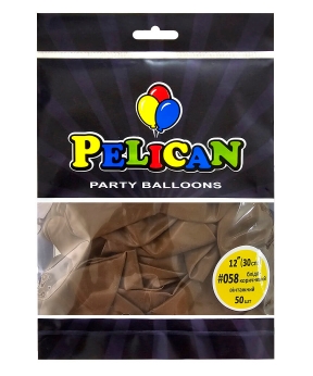 Купить Латексні кульки 12"(30cm) вінтажний #058 блідо- коричневий, Pelican 50шт