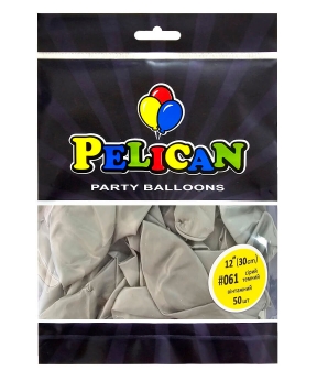 Купить Латексні кульки 12"(30cm) вінтажний #061 сірий темний, Pelican 50шт
