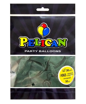 Купить Латексні кульки 12"(30cm) вінтажний #065 зелений опаловий, Pelican 50шт