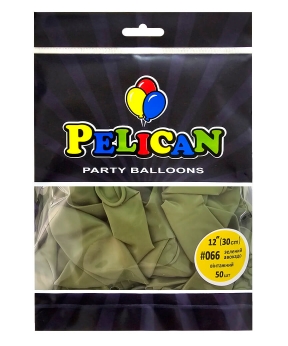 Купить Латексні кульки 12"(30cm) вінтажний #066 зелений авокадо, Pelican 50шт