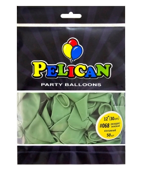 Купить Латексні кульки 12"(30cm) вінтажний #068 резедові- зелений, Pelican 50шт