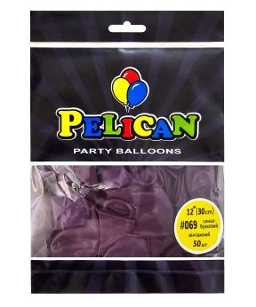 Купить Латексні кульки 12"(30cm) вінтажний #069 синьо- бузковий, Pelican 50шт