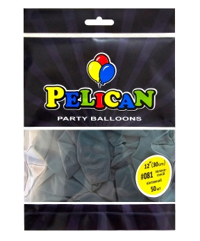Купить Латексні кульки 12"(30cm) вінтажний #081 зелено- синій, Pelican 50шт