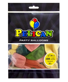 Купить Латексні кульки 12"(30cm) вінтажний #098 асорті кольорів, Pelican 50шт