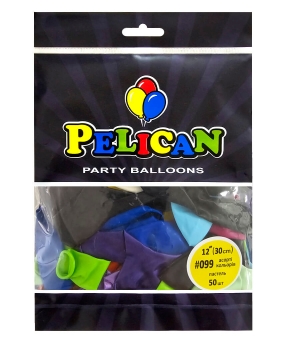 Купить Латексні кульки 12"(30cm) пастель #099 асорті кольорів, Pelican 50шт