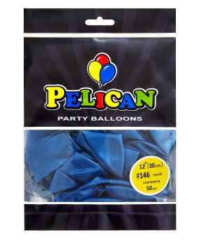 Купить Латексні кульки 12"(30cm) перламутр #146 синій, Pelican 50шт