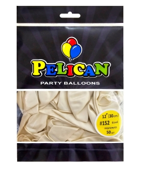 Купить Латексні кульки 12"(30cm) перламутр #152 білий, Pelican 50шт