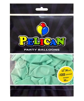 Купить Латексні кульки 12"(30cm) макарун #203 ціановий, Pelican 50шт