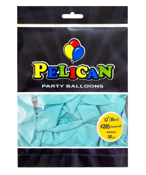 Купить Латексні кульки 12"(30cm) макарун #205 блакитний, Pelican 50шт