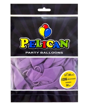 Купить Латексні кульки 12"(30cm) макарун #206 фіолетовий, Pelican 50шт