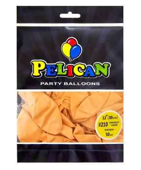 Купить Латексні кульки 12"(30cm) макарун #210 помаранчевий, Pelican 50шт