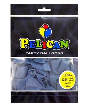 Купить Латексні кульки 12"(30cm) макарун #214 сірий темний, Pelican 50шт